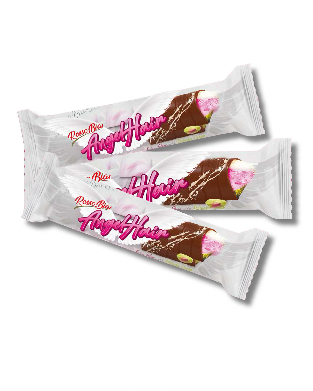 ROSSO BIANCO ANGEL HAIR | Pistacjowy baton z turecką watą cukrową 45g