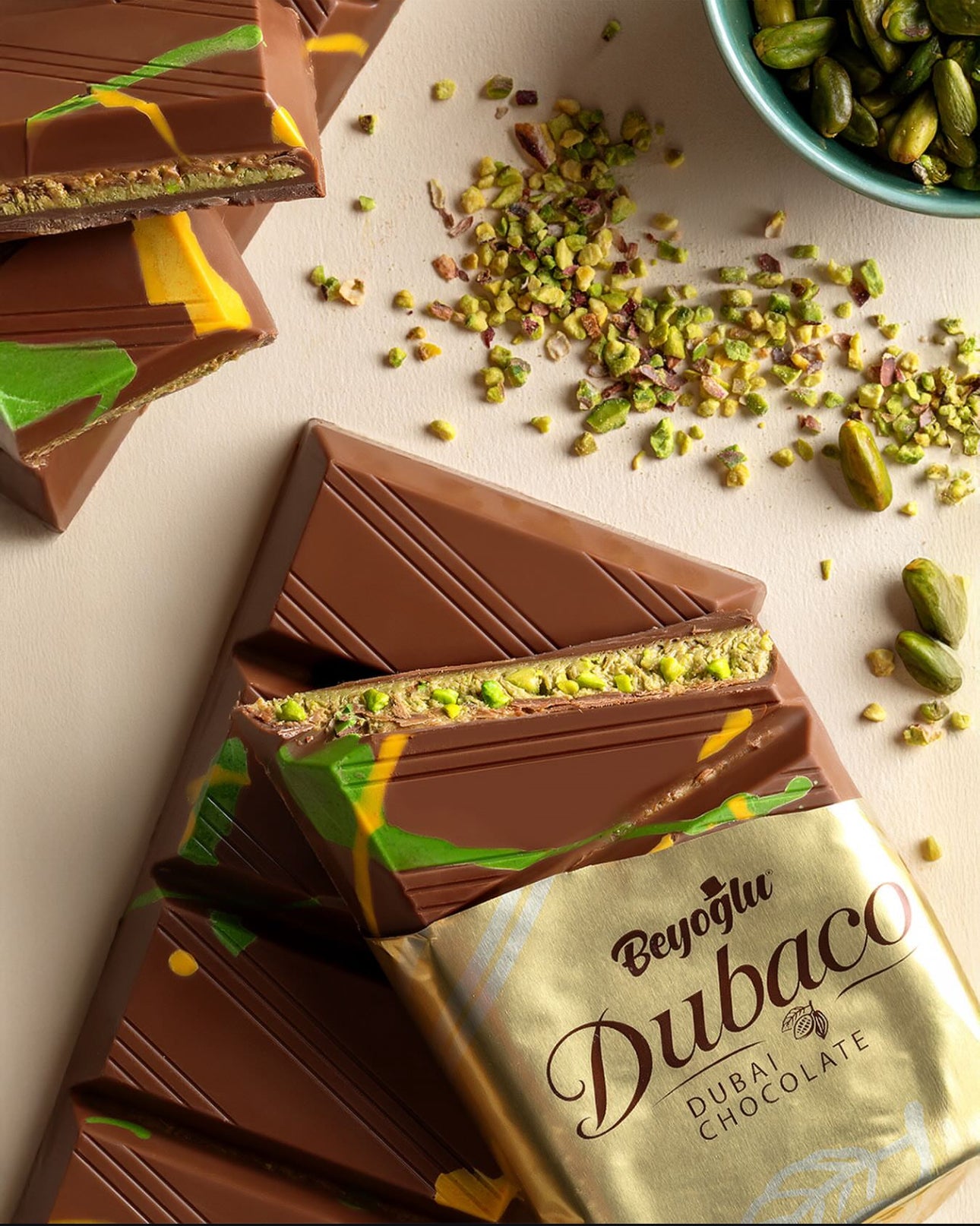 BEYOGLU DUBAI CHOCOLATE | Dubajska czekolada z pistacjowym kremem 95g