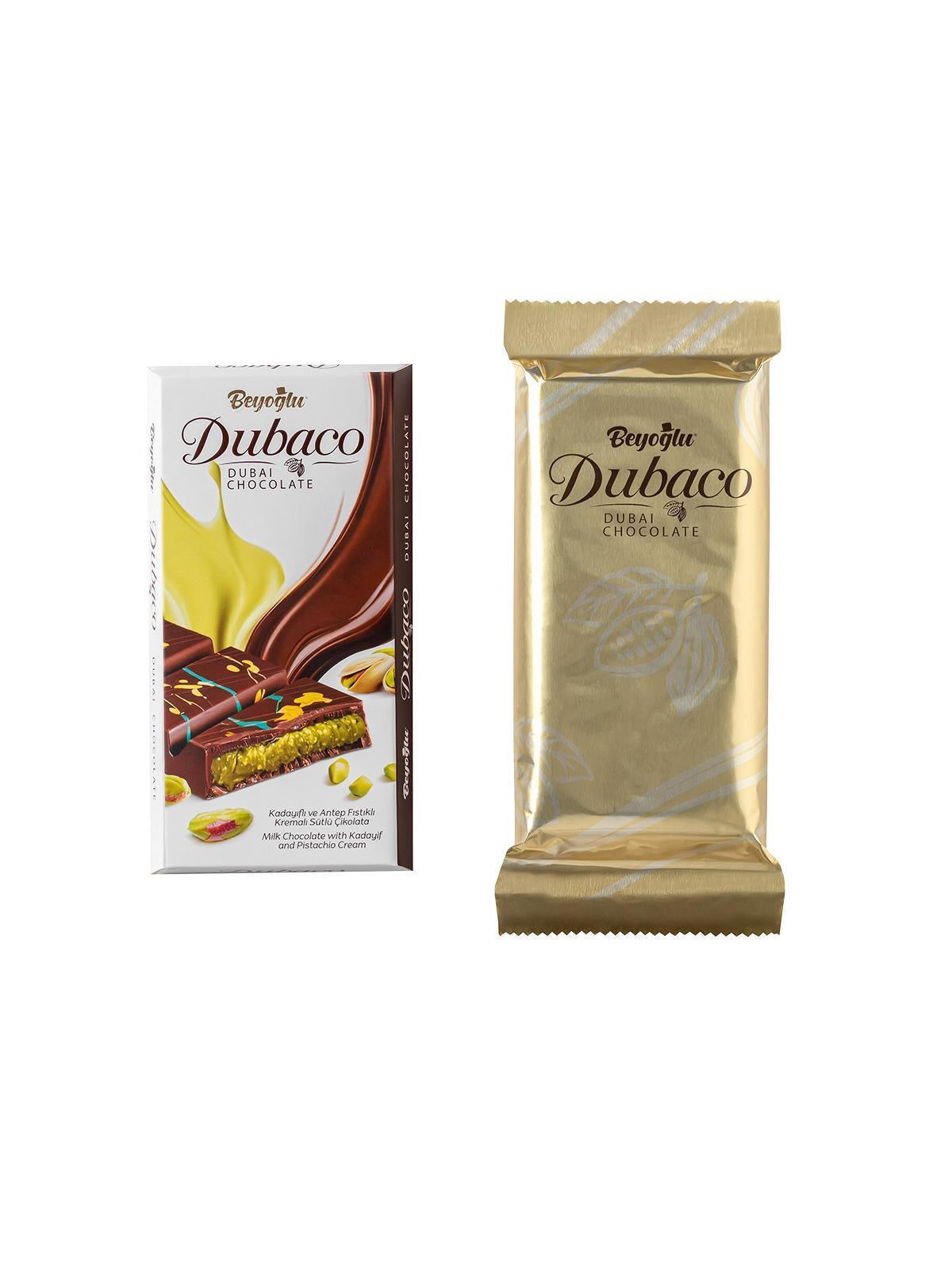 BEYOGLU DUBAI CHOCOLATE | Dubajska czekolada z pistacjowym kremem 95g