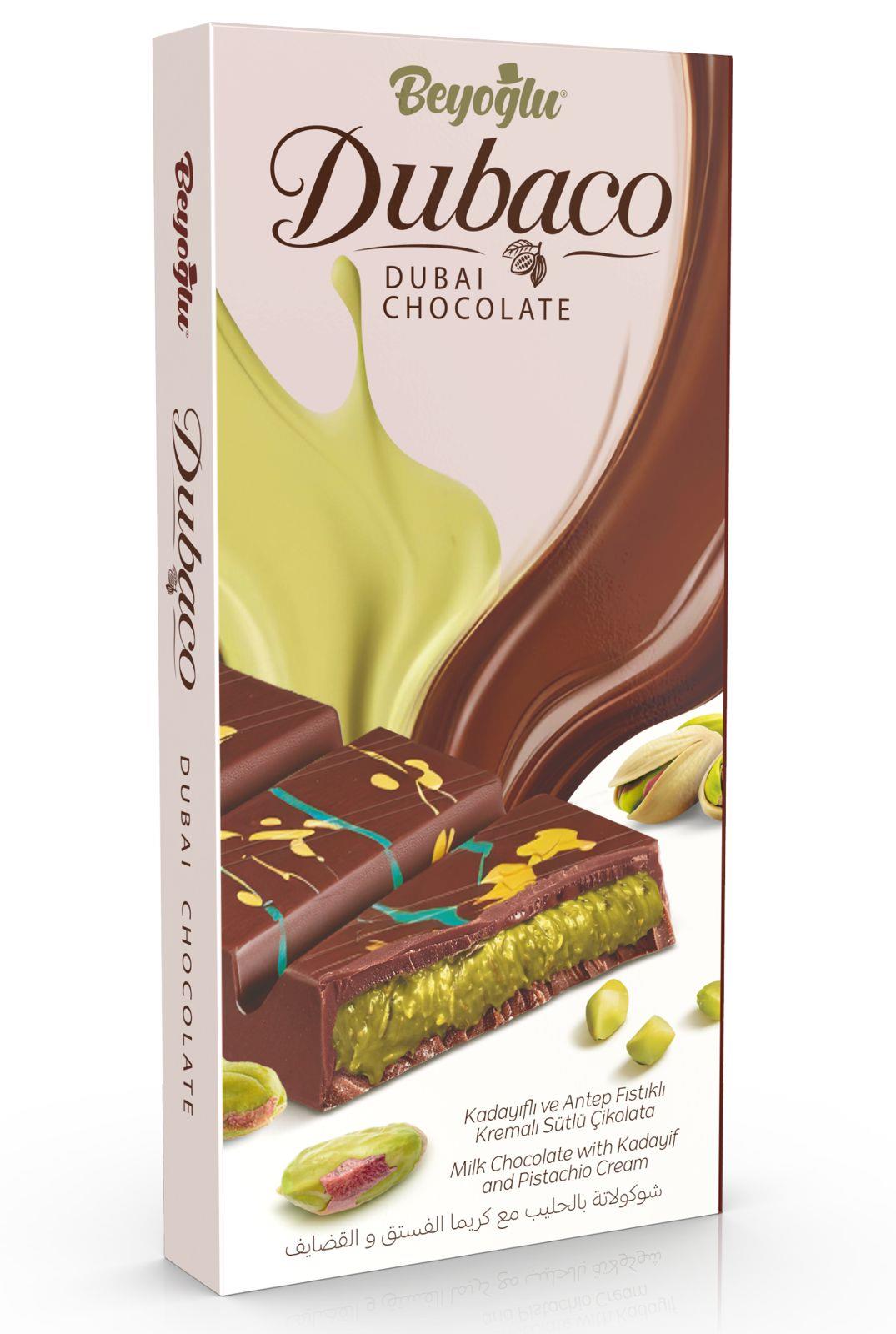 BEYOGLU DUBAI CHOCOLATE | Dubajska czekolada z pistacjowym kremem 95g