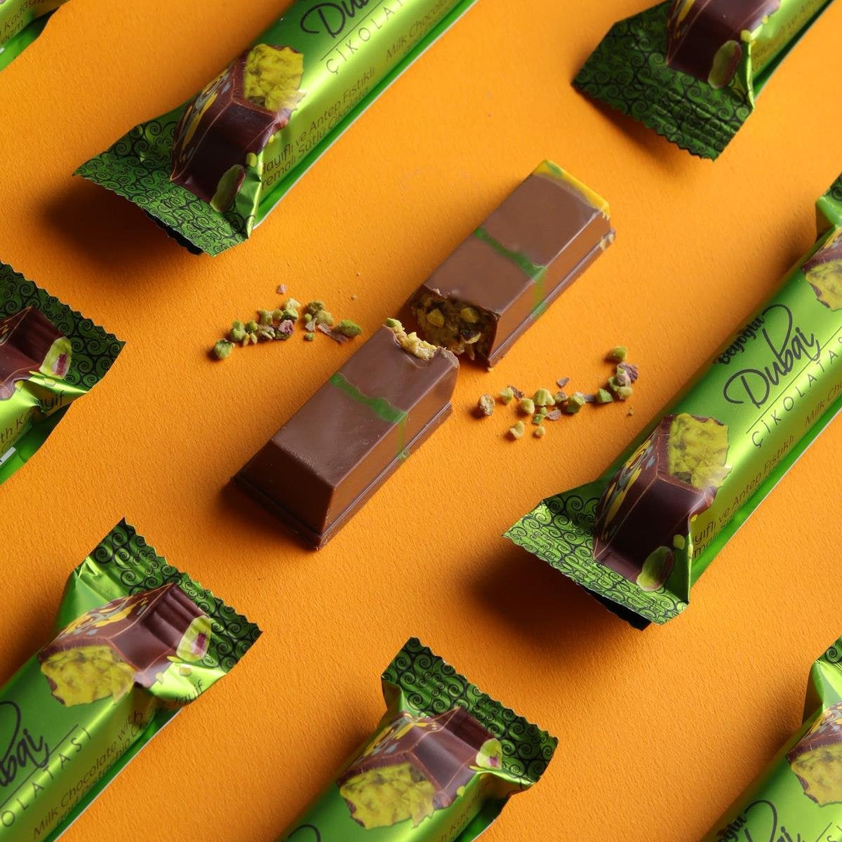 BEYOGLU DUBAI CHOCOLATE | Baton z nadzieniem pistacjowym – Dubajska Czekolada