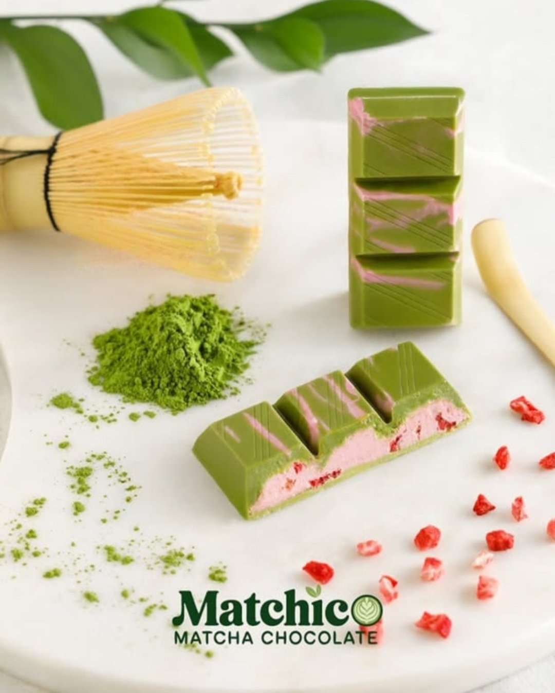 Beyoğlu Matchiko Matcha Chocolate Strawberry – czekolada z kremem truskawkowym i matchą