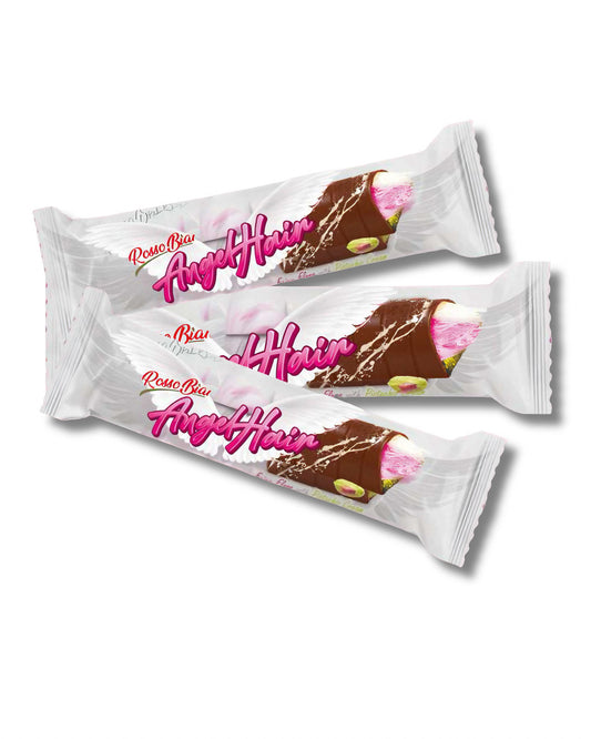 ROSSO BIANCO ANGEL HAIR | Pistacjowy baton z turecką watą cukrową 45g
