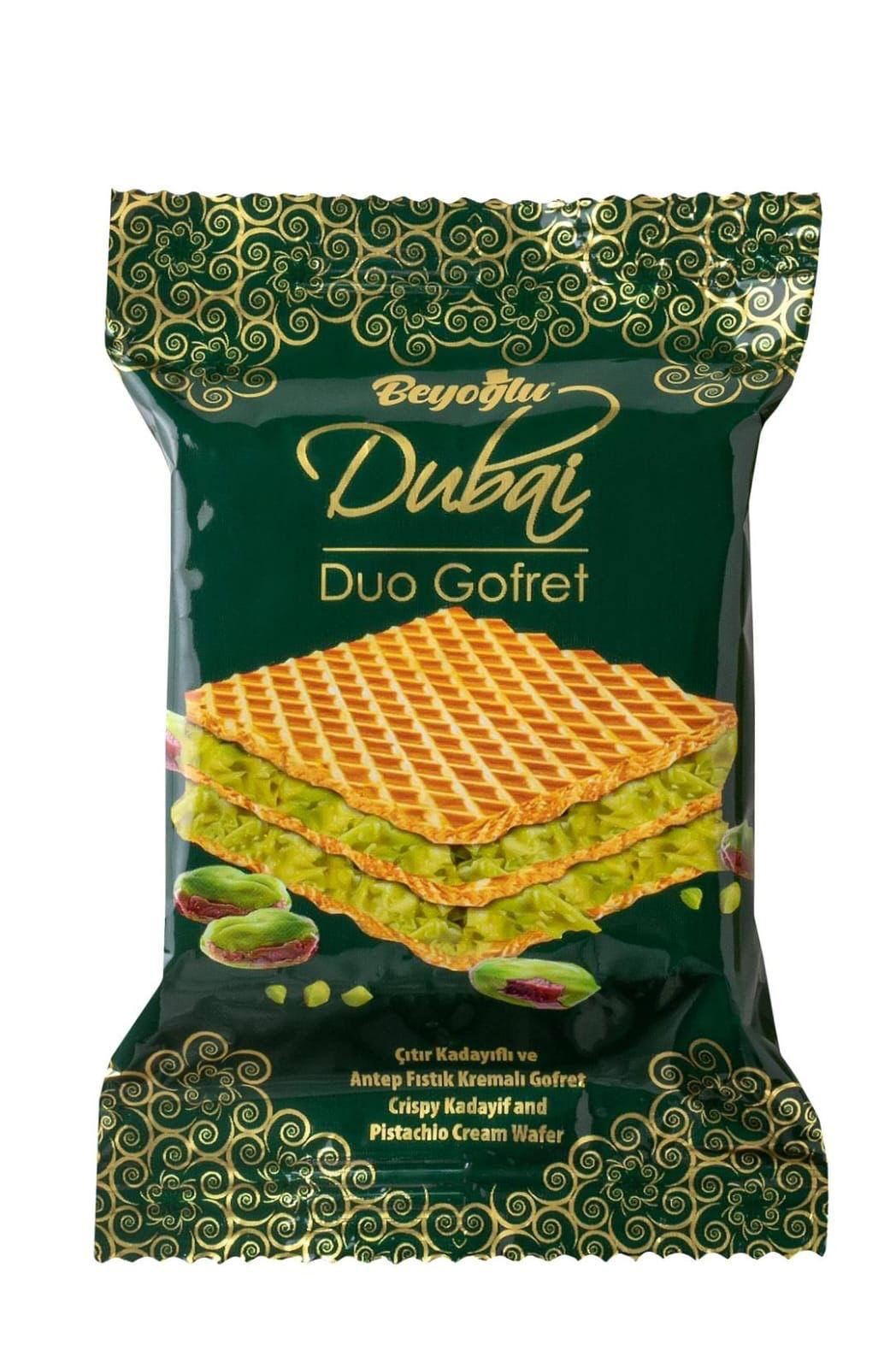 BEYOGLU DUBAI DUO GOFRET | Chrupiący wafelek z pistacjowym nadzieniem 36 g