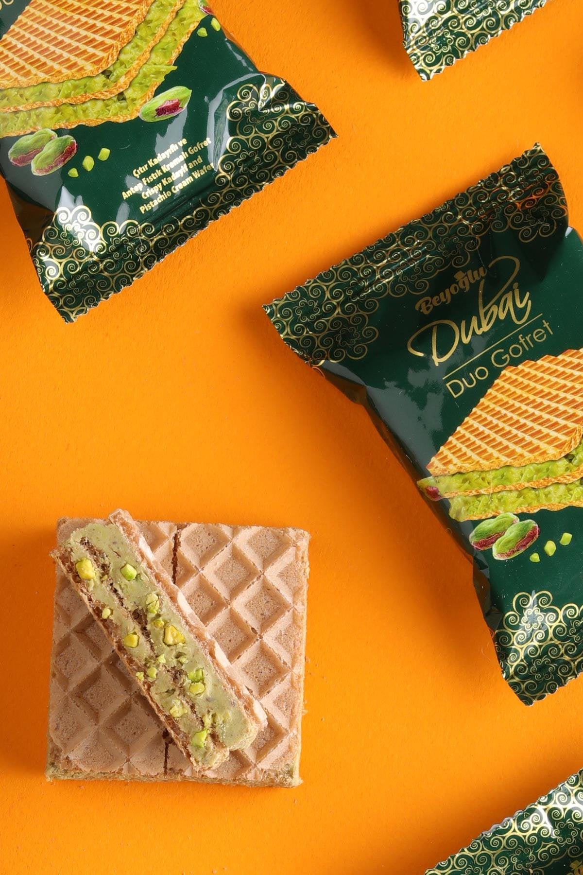 BEYOGLU DUBAI DUO GOFRET | Chrupiący wafelek z pistacjowym nadzieniem 36 g