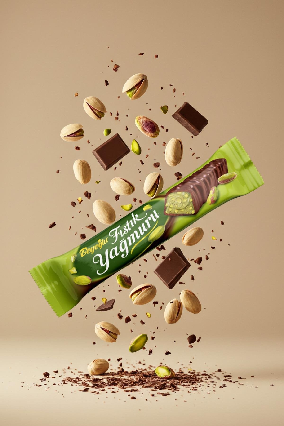 BEYOGLU FISTIK YAGMURU | Baton pistacjowy w mlecznej czekoladzie 35g