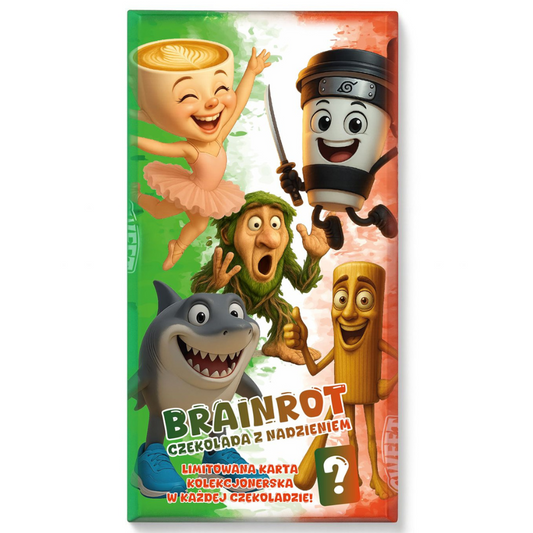 Brainrot Chocolate – czekolada z kremem i nadzieniem malinowym Sweet Gang, 170 g