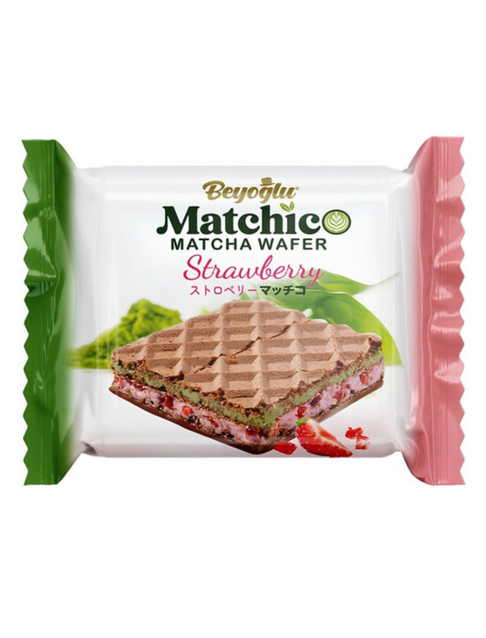 Beyoğlu Matchico Matcha Wafer Strawberry | Chrupiący wafelek z matchą i truskawkami